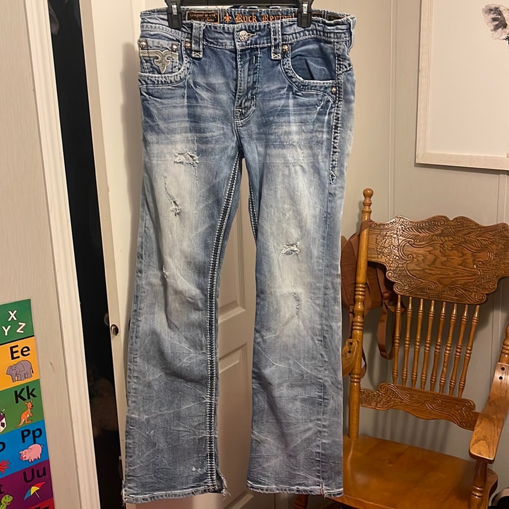 Rock Revival Feeney Boot Stretch Jean “34 inseam